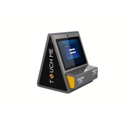 China SDK Mini Portable Hotel Desktop Self Check Check In Order Kiosk With Face Recognition System for sale