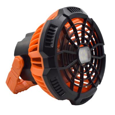 China X10 Outdoor Portable Hotel Fan Three Gear Adjustable USB Rechargeable Camping Tent Fan With Led Light And Hanging Hook for sale