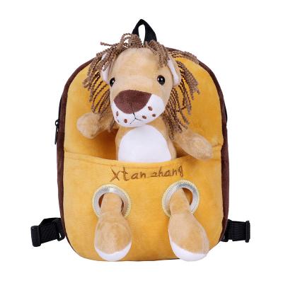 China Fashion Cartoon Plush Bag Children School Backpack Fashion Kindergarten Kids Baby Animal Backpack for sale