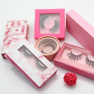 China 1 Pair Reusable Mink Lashes Lashes Custom Pink Box Packaging For Women 3d Lashes for sale