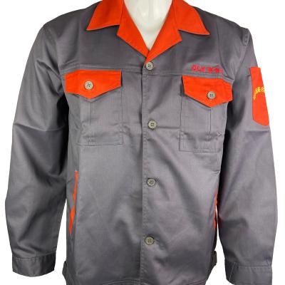 China Regular Workwear Cotton Polyester Blend Twill Zip Through Bomber Jacket for sale