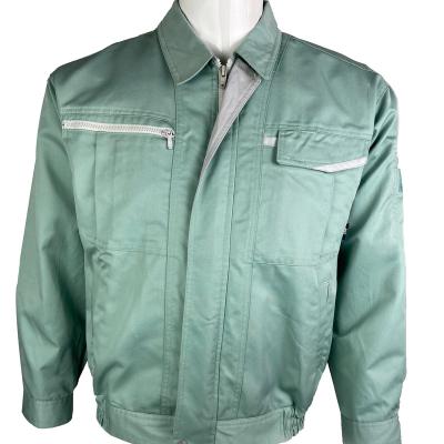 China Sustainable Workwear Regular Cotton Twill Recycle Scratch Zip Through Bomber Jacket for sale