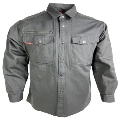 China Workwear Workwear Men's Heavy Long Sleeve Twill Long Sleeve Functional Pocket Work Shirt for sale