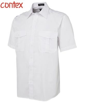 China Workwear WW Anti-pilling UniformShort Sleeve Military Work Shirt Buckle Collar for sale