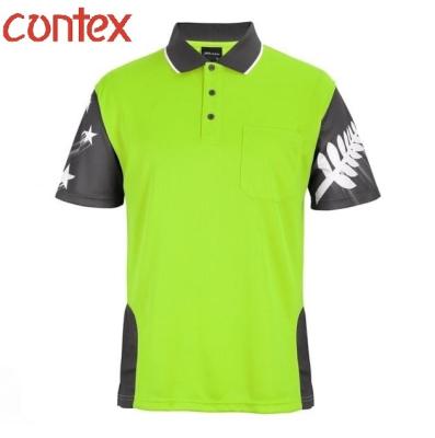 China Hivis Hivis Workwear WW Sublimation Print High Visibility Hivis Hiviz Knit Cotton Pique Polo Shirt for sale