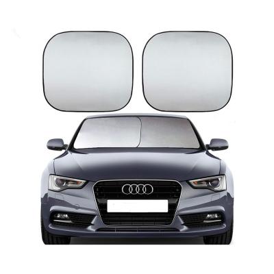 China Protect From The Sun 2pcs Pack Customized Logo Front Side Window Square Car Sunshade for sale