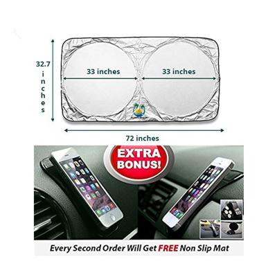 China Protect From The Sun Silver Car Sunshade for sale