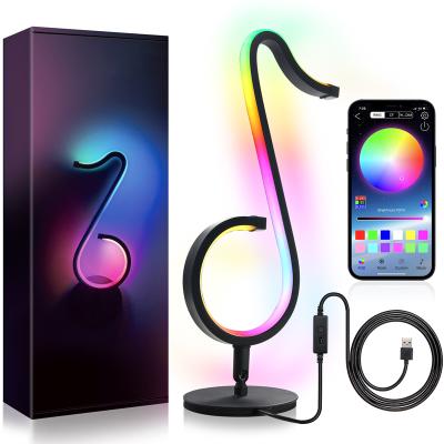 China Runshun Designer Modern Decorative Luxury Living Room Remote APP Control Led RGB Table Lamps for sale