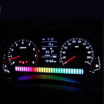 China 2021 New RGB CAR Light Guide 32-bit Control Rhythm Pickup AUTO Light Voice-activated Creative Colorful Sound Ambient Light Volume Music for sale