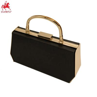 China Eco-friendly factory price even women handbag metal purse plastic box bag frame with handle for sale