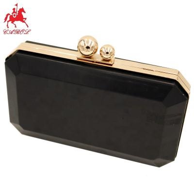 China Other Hot Sale Designer Gold Metal Box Clutch Frame Luxury Hardware With Iron Ball Head for sale