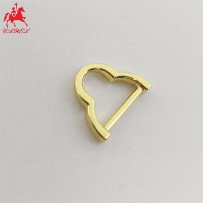 China Eco-friendly Hardware Wholesale Accessories Metal Shiny Gold Metal D Rings Buckle Buckle For Handbag for sale