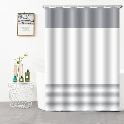 China Sustainable Factory Hot Selling Polyester Fashion 100% Modern Bathroom Shower Curtain for sale