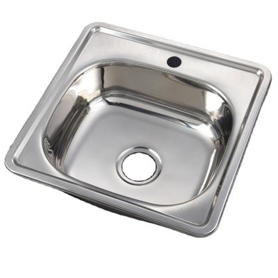 China Without Faucet Luxury Kitchen Regular Under Basin 5050 Count 304 Stainless Steel Single Bowl Modern Sink for sale