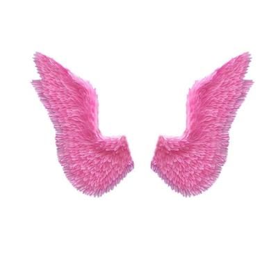 China Pink Feather Angel Wings Back Photography Wall Decoration Template for sale