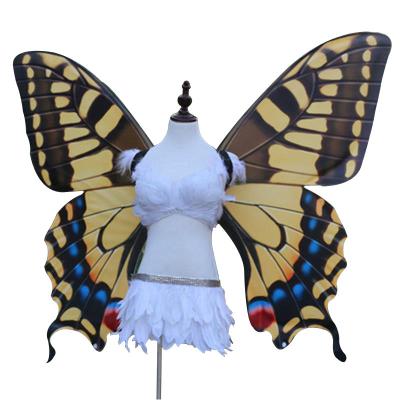 China Model Back Adult Models Show Big Black Wings Fairy Props To Perform Butterfly Wings for sale