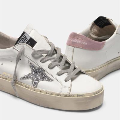 China Fashion Trend Goldens Hi Star Sneakers With Glitter Star And Layered Heel Tab Gooses Shoes for sale