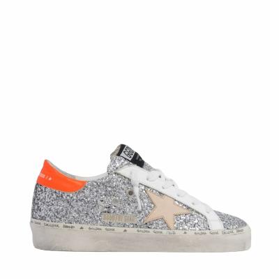 China Fashion Trend Goldens Star Sneakers Hi With Glitter And Orange Heel Tab Gooses Shoes for sale