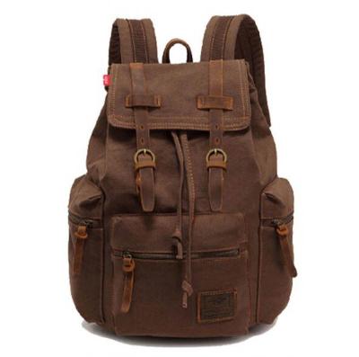 China New 2020 Trending Canvas Vintage Drawstring Horse Leather Crazy Hot Products Leather Backpacks Other Backpacks At Wholesale Price for sale