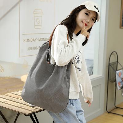 China Wholesale Fashion Custom Printed Fashion Women Cotton Canvas Tote Bag With Pocket Best Selling HZAILU for sale