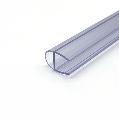 China Affordable Bathroom Glass A Shape Water Proof Anti-collision Strip For Shower Glass Cubicle Between Glass To Wall PVC Sealing Strip for sale