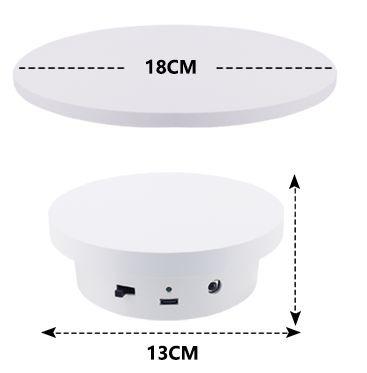 China Rotation setting data can be saved. Double lids rotating turntable for 360 display 18 cm/7.1 inch 5-10kg load capacity USB powered photography turntable with remote for sale