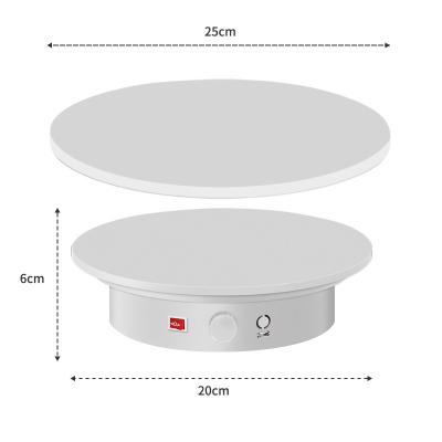 China Rechargeable 2 Lids 25cm/9.8inch Load Bearing Max 30kg Speed and Direction Controllable electric turntable for product 20CM+25CM for sale