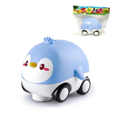 China Battery Operated Toys For Children 2022 Electronic Cute Mini Plastic Bump And Go Cartoon Car With Light And Sound for sale