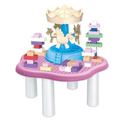 China DIY TOY New Cheap Plastic Assembly DIY Toys Educational Learning Building Blocks Amusement Park Sets Table For Children for sale