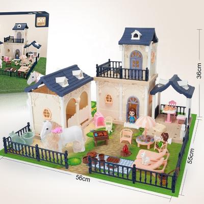 China DIY TOY Girls Toys 2022 Hot Selling Children Self-assemble Toys from DIY Toy Barn Luxury Dream Villa for Sale for sale