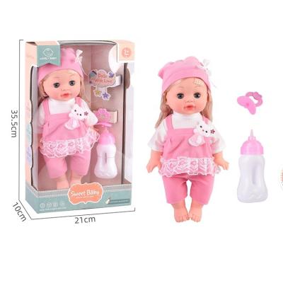 China 2022 New Interactive Toys for Girls Drinks and Wet Custom Vinyl Craft Baby Dolls with Bottle and Pacifier for sale