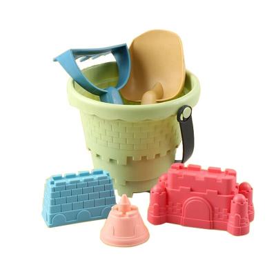 China 2022 New Children's Summer Plastic Beach Toys Plastic Bucket Sand Castle Mold Kit Toy For Sale for sale