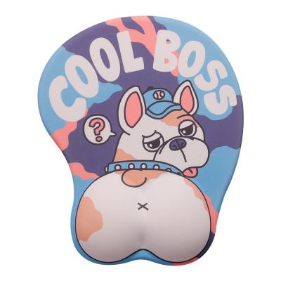 China With Wrist Rest Large Quality Anime 3D Silicon Gel Ergonomic Soft Gel Gaming Mousepad Corgi Mouse Pad With Wrist Support for sale