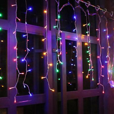 China Wholesale Light Weight Icicle Safety House Decorative Icicle String Cold Color Led Fairy Lights With Low Voltage for sale