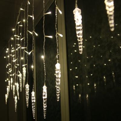 China Icicle Led Party Lights Christmas Icicle Lights 8 Modes Window Curtain Garland Fairy Led Icicle Twinkle Light Party Holiday Wedding Decorations for sale