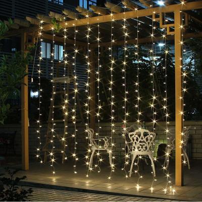 China High Quality Led Curtain Light Battery Operated Led Light Star Led String Christmas Curtain Light for sale