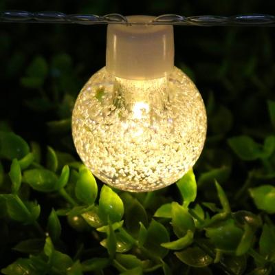 China Large Globe Led Light Waterproof Battery Box Protected Large Globe Warm White Acrylic Bubble Led String Fairy Lights For House Rentroom Decoration for sale