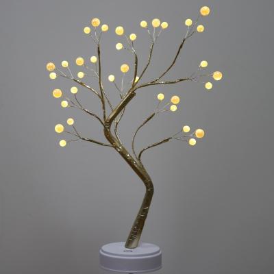 China Tree Shape New Arrival Warm White Pearl Tree Shaped Led Soft Touch Night Light For Kids Bedroom Decoration for sale