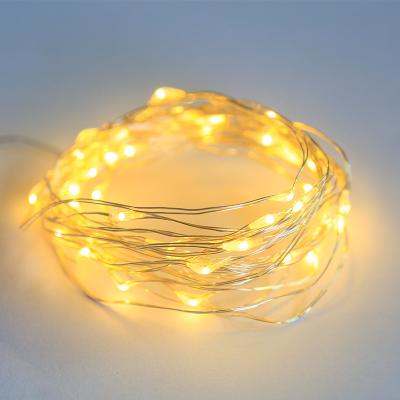 China Copper Wire Star Fairy Lights 2M 5M 10m Fairy Lights Battery Powered LED Mini Firefly String Lights Waterproof with Flexible Silver Wire for Wedding Centerpi for sale