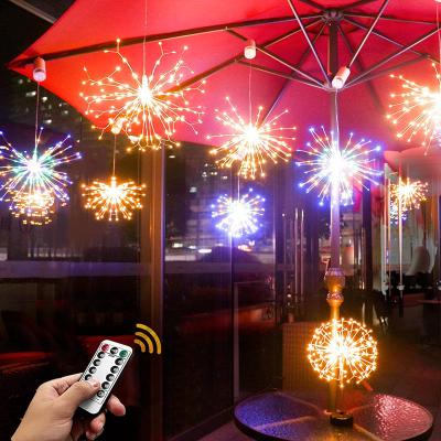 China Firework Lights Firework Lights Led Copper Wire Starburst String Lights 8 Modes Battery Operated Fairy Lights With Remote, Wedding Christmas Deco for sale