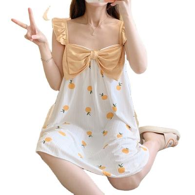 China New Suspender QUICK DRY silk stripe mine summer beautiful casual comfortable comfortable women's pajamas for sale