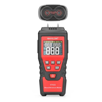 China MAYILON Timber Moisture Detector 0-99.9% Cement Moisture Tester Hygrometer HT632 Digital Paper Concrete Moisture Meter HT632 for sale