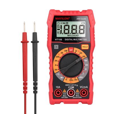 China MAYILON Promotion Product HT108 DC AC Voltmeter Range Auto Multimeter Digital HT108 for sale