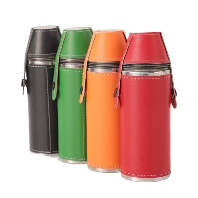 China 8oz Small Wine Bottle Cylinder Casual Outdoor Portable Stainless Steel Kettle Cups Hip Flasks for sale