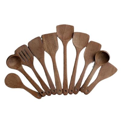 China Wooden Door Frame Stocked Turner Spatula Wooden Wenge Rice Spoon Non-Stick Spatula Pan Wooden Turner Kitchen Household for sale