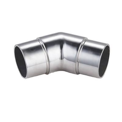 China Indoor/Outdoor Stainless Steel Stair Railing Fittings Railing Pipe Accessories Elbow Connector for sale