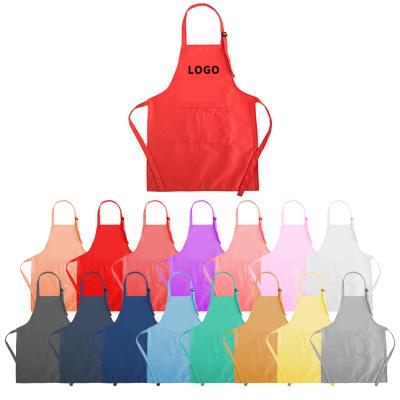 China Casual Export Craft Cotton Baking Water Proof Robe Baking Bib Customized Painting Kitchen Art Painting Apron For Kids for sale