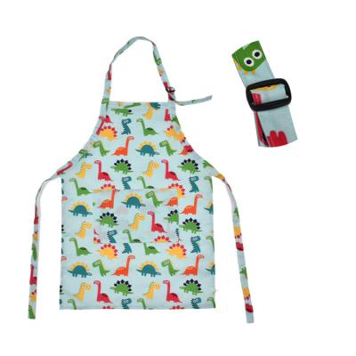 China Cute Child Drawing Drink/Food Hebei White Wear Kids Painting Art Kindergarten Children Cartoon Chef Cooking Kids Apron for sale