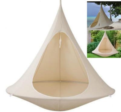 China Hot Sale Fancy Double Swing Hanging Chair Kids Play Tent Tree Pod Swing Outdoor Hanging Swing Bed Hammock Swing for sale