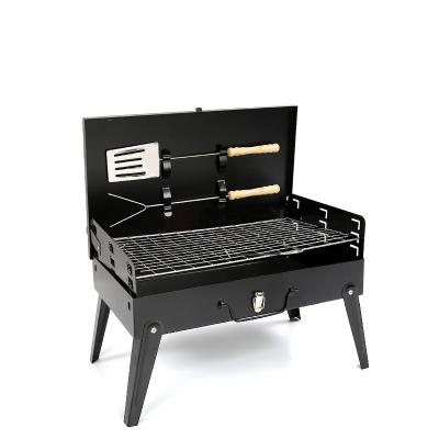 China Customized Multi-functional Portable Wooden BBQ Grill Easily Assembled Mini Charcoal Barbecue Camping Fire Grill for sale